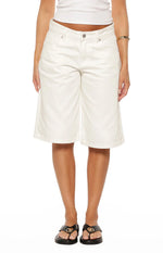 Greta White Denim Shorts