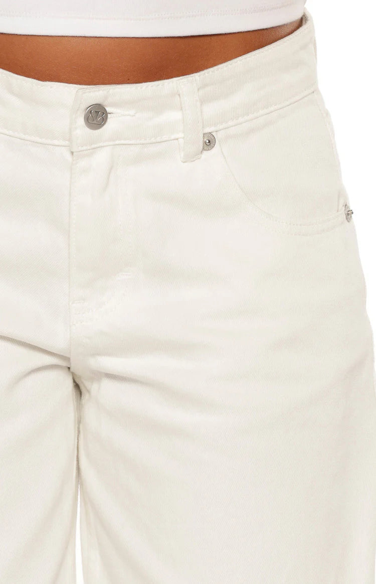 Greta White Denim Shorts