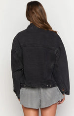 Hugo Black Oversized Denim Jacket