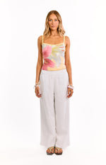 Hadley Yellow Floral Sequin Tank Top Image