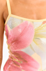 Hadley Yellow Floral Sequin Tank Top Image
