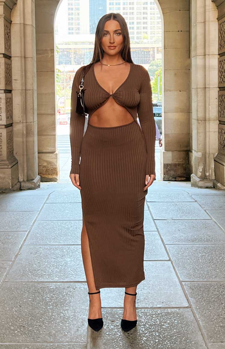 Hailey Cut Out Midi Brown Image