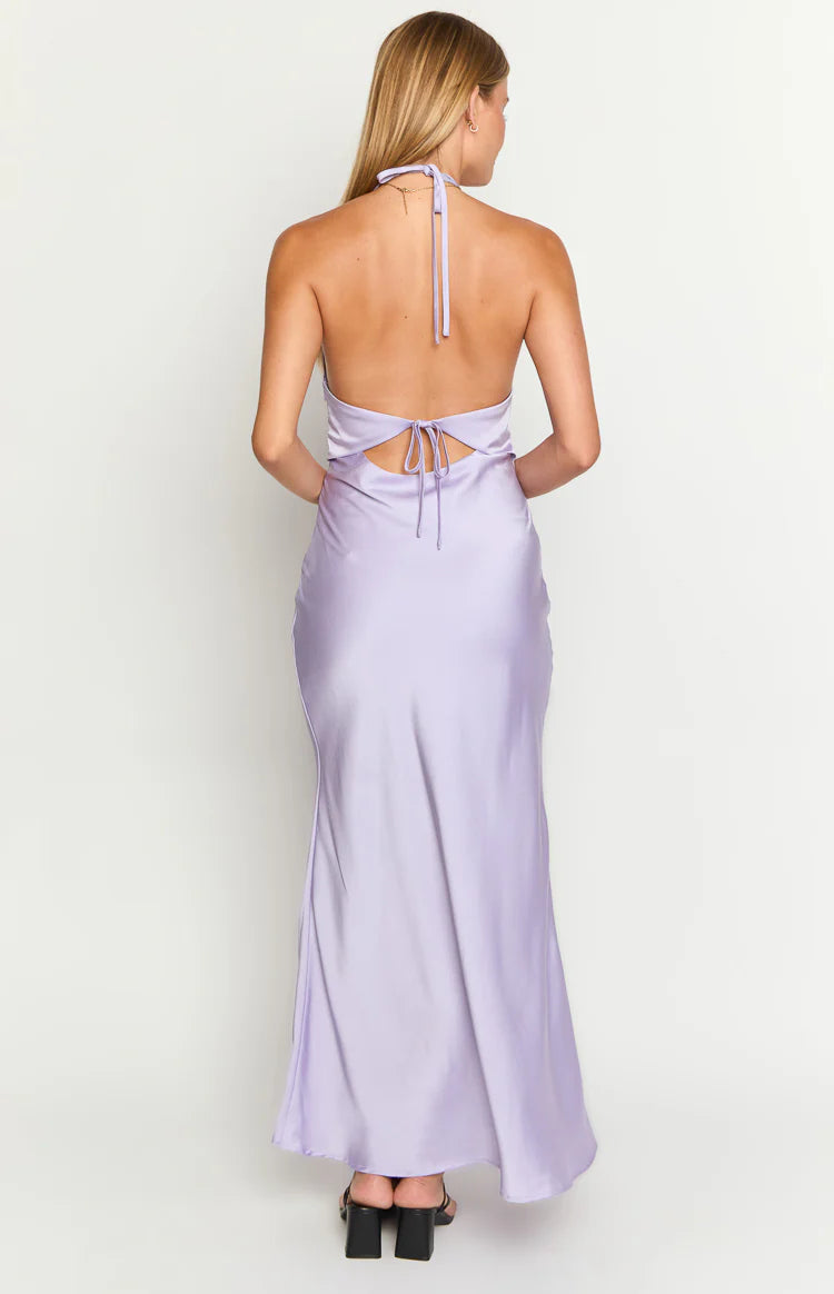 how did they dress back in the 90s Bright purple halter neck dress – WearMyWardrobeOut