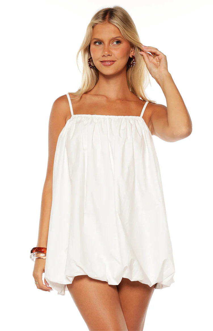 Harles White Bubble Hem Mini Dress - US 2 | Beginning Boutique Exclusive Harles White Bubble Hem Mini Dress - US 2 | Beginning Boutique Exclusive