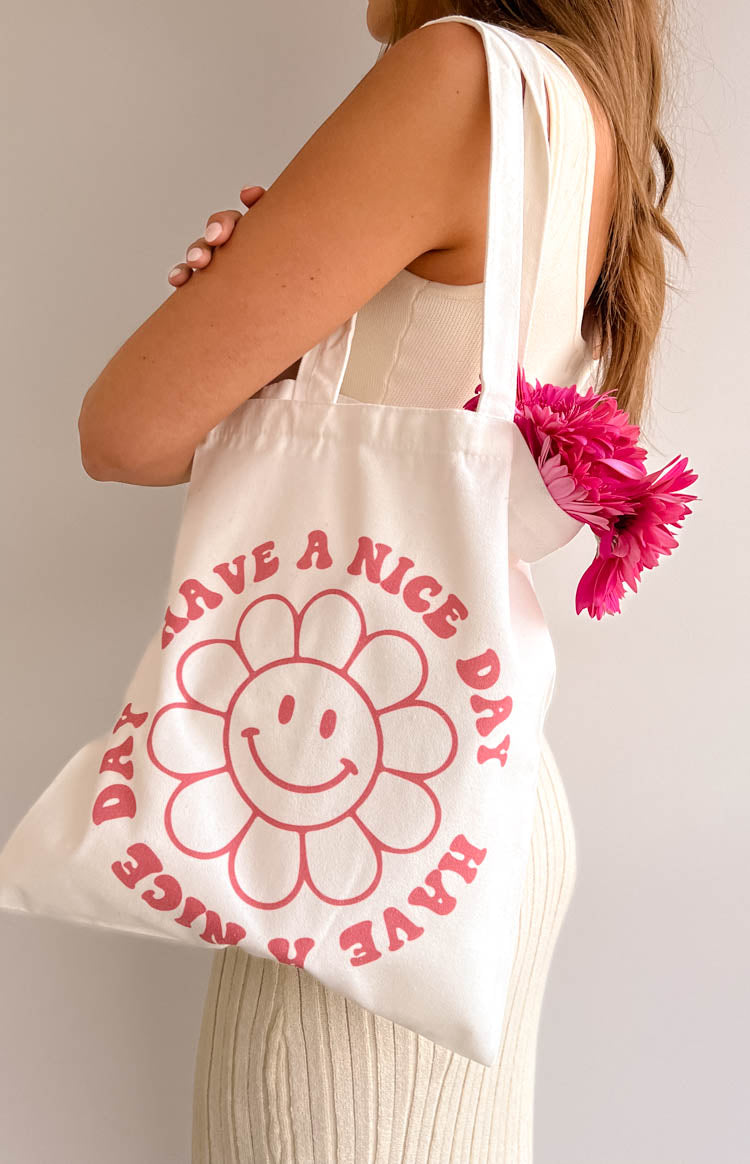 Have A Nice Day Cream Tote Bag Image