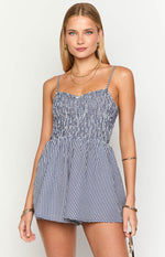 Heidi Navy Gingham Playsuit Image