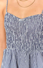 Heidi Navy Gingham Playsuit Image