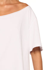 Henrie White Off Shoulder Boxy Tee Image