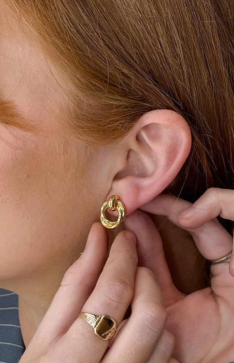 Hollie Gold Chunky Hoop Earrings