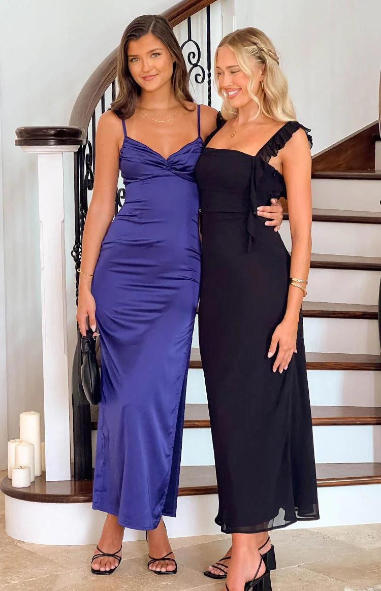 Honey Navy Maxi Dress - US 10 | Beginning Boutique Exclusive Honey Navy Maxi Dress - US 10 | Beginning Boutique Exclusive