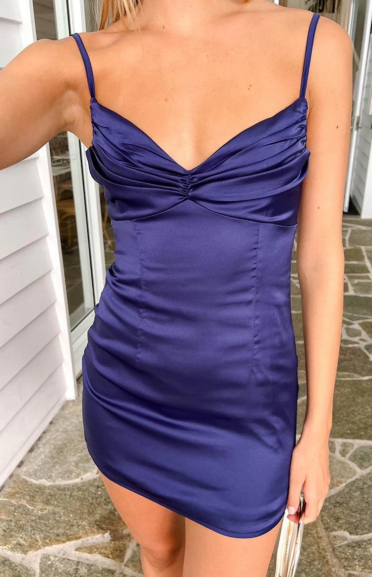 Honey Navy Mini Dress - US 10 | Beginning Boutique exclusive Honey Navy Mini Dress - US 10 | Beginning Boutique exclusive