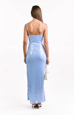 Honey Blue Sequin Maxi Dress