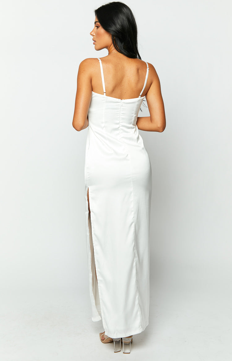 knee length dresses for ladies Elora White Lace Maxi Dress - US 14 main image 1