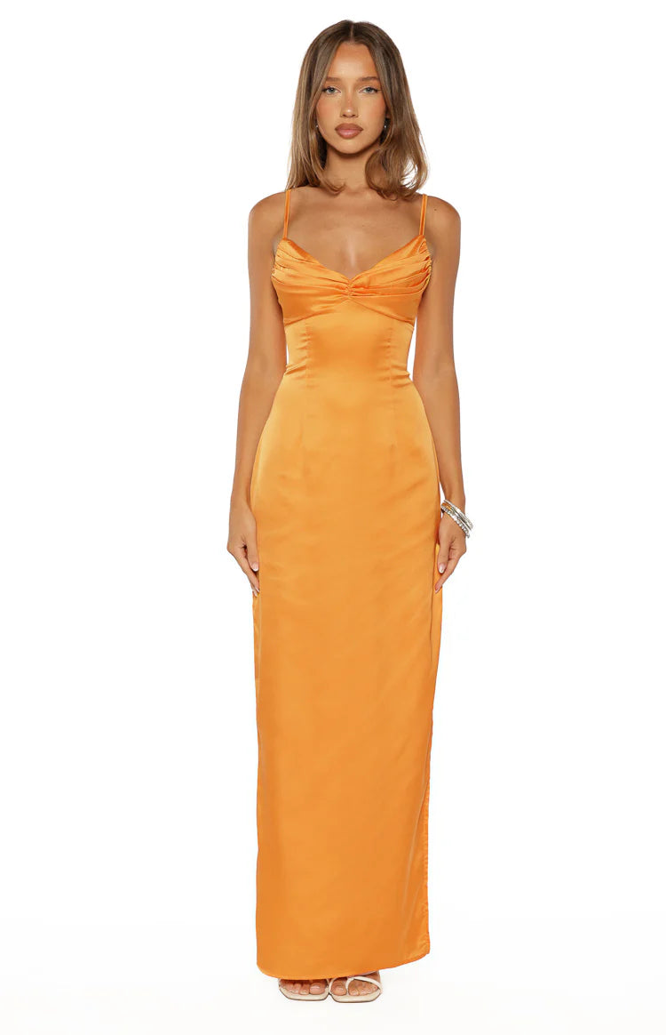 Honey Orange Maxi Dress - US 2