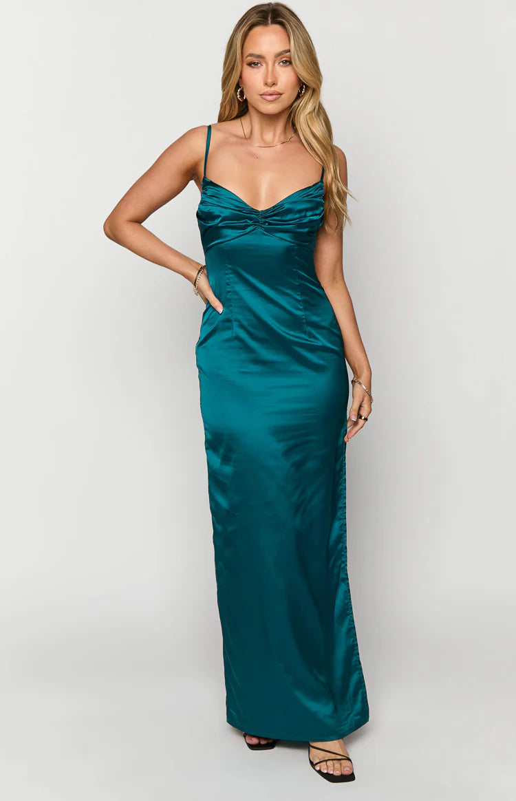 Honey Teal Maxi Dress - US 6 | Beginning Boutique Exclusive Honey Teal Maxi Dress - US 6 | Beginning Boutique Exclusive