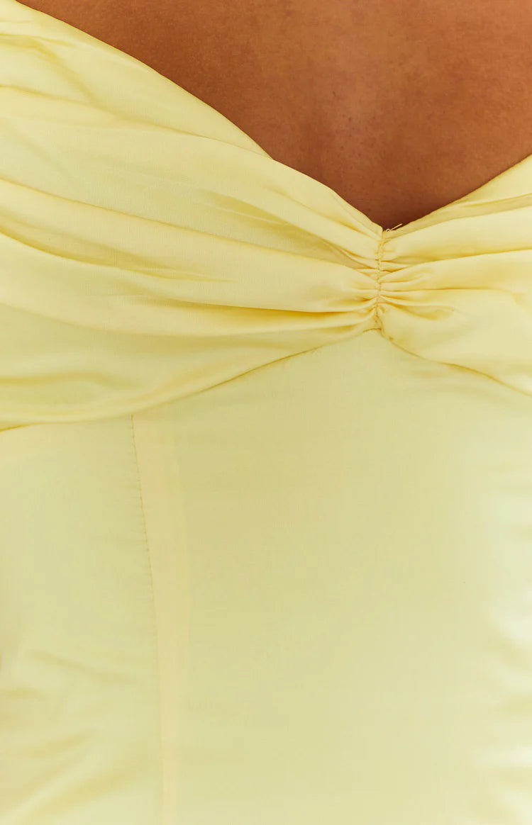 Honey Yellow Maxi Dress - US 6 | Beginning Boutique Exclusive Honey Yellow Maxi Dress - US 6 | Beginning Boutique Exclusive