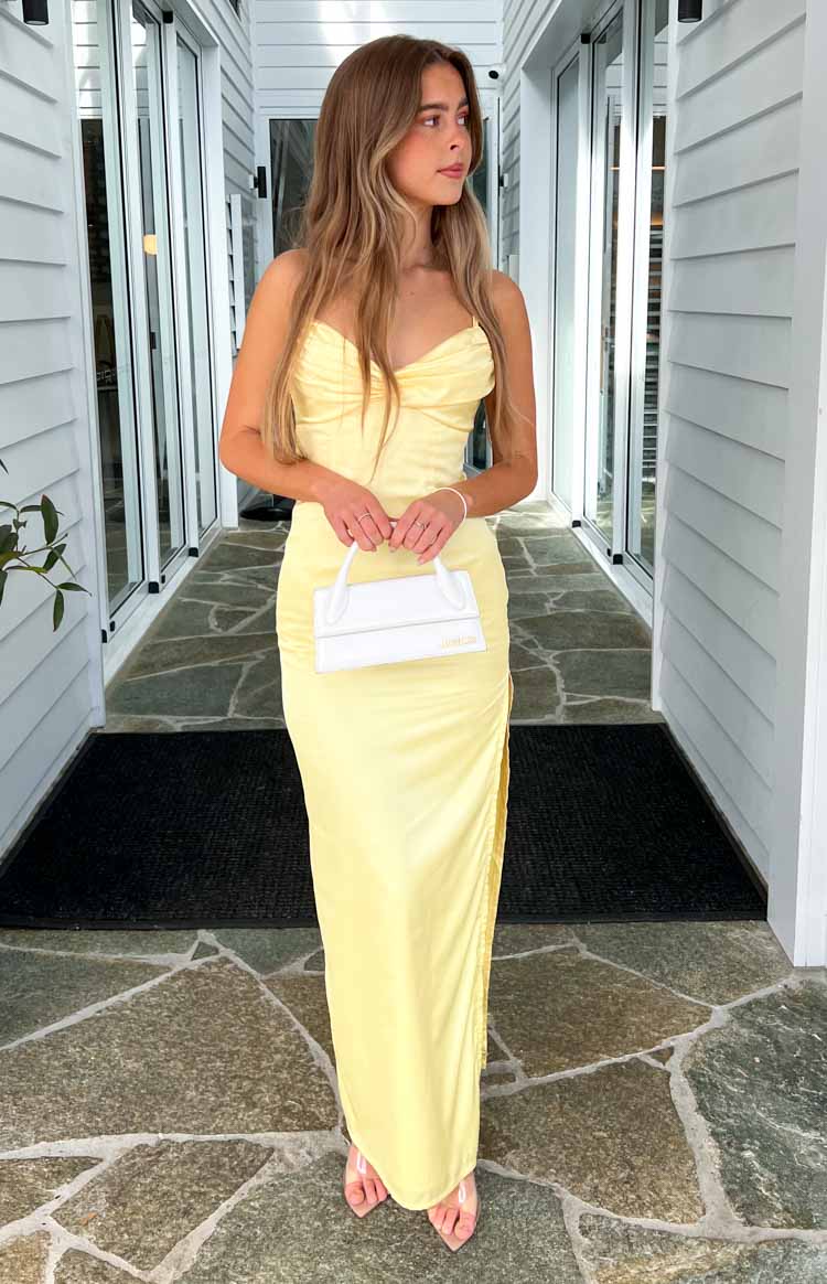Honey Yellow Maxi Dress - US 6 | Beginning Boutique exclusive Honey Yellow Maxi Dress - US 6 | Beginning Boutique exclusive