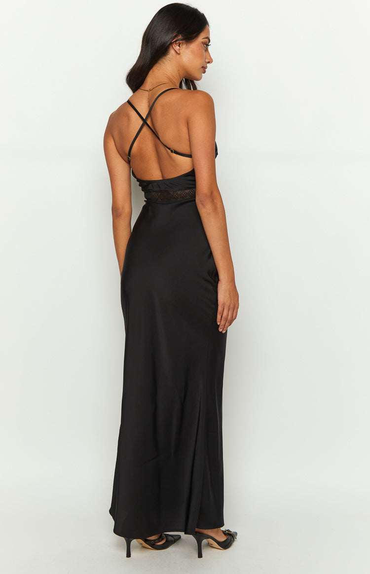 Hunta Black Maxi Dress - US 12