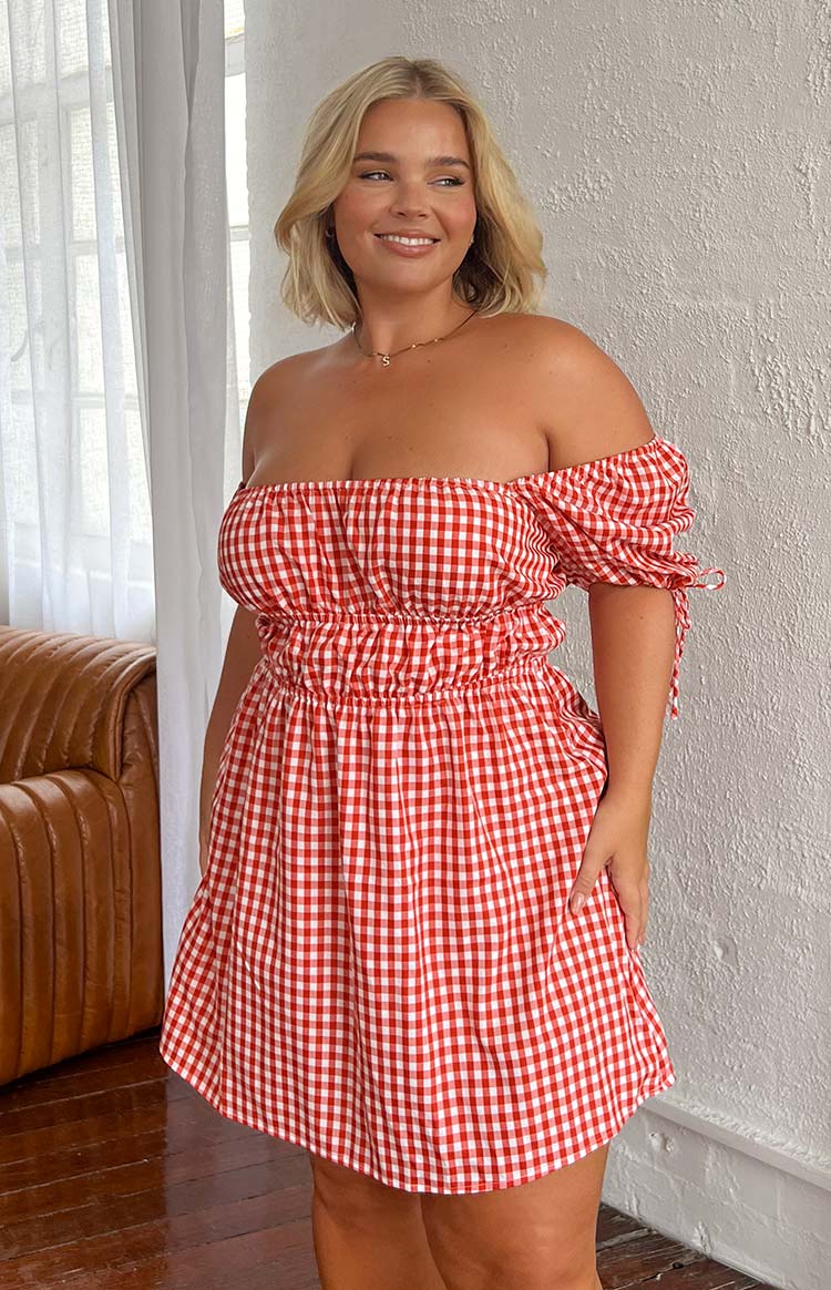 I'm Yours Red Gingham Mini Dress - US 12 | Beginning Boutique exclusive I'm Yours Red Gingham Mini Dress - US 12 | Beginning Boutique exclusive