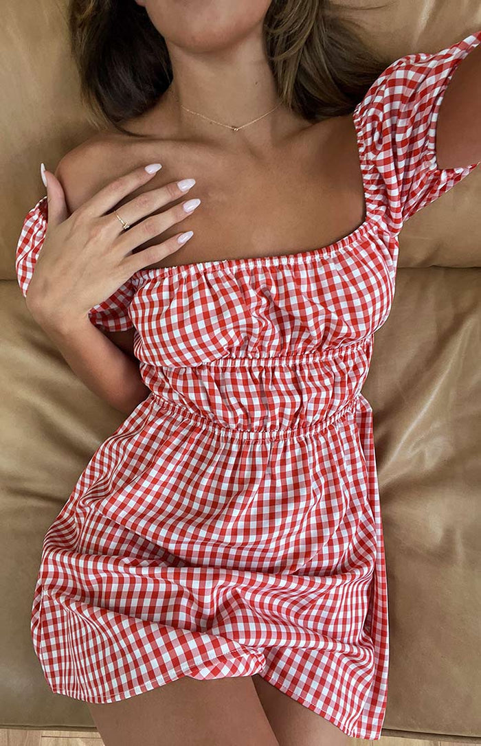 I'm Yours Red Gingham Mini Dress - US 8 | Beginning Boutique Exclusive I'm Yours Red Gingham Mini Dress - US 8 | Beginning Boutique Exclusive
