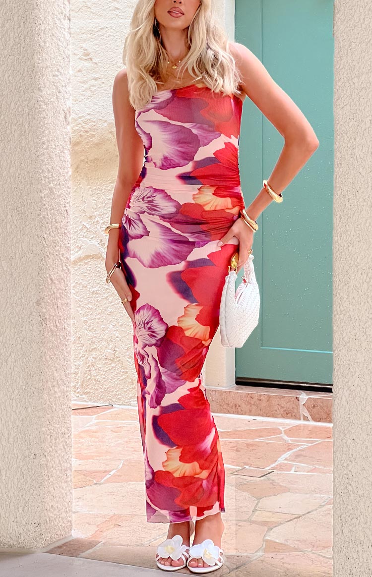 purple red maxi dress Zimmermann Raie Swing Maxi Dress Purple/Red Floral