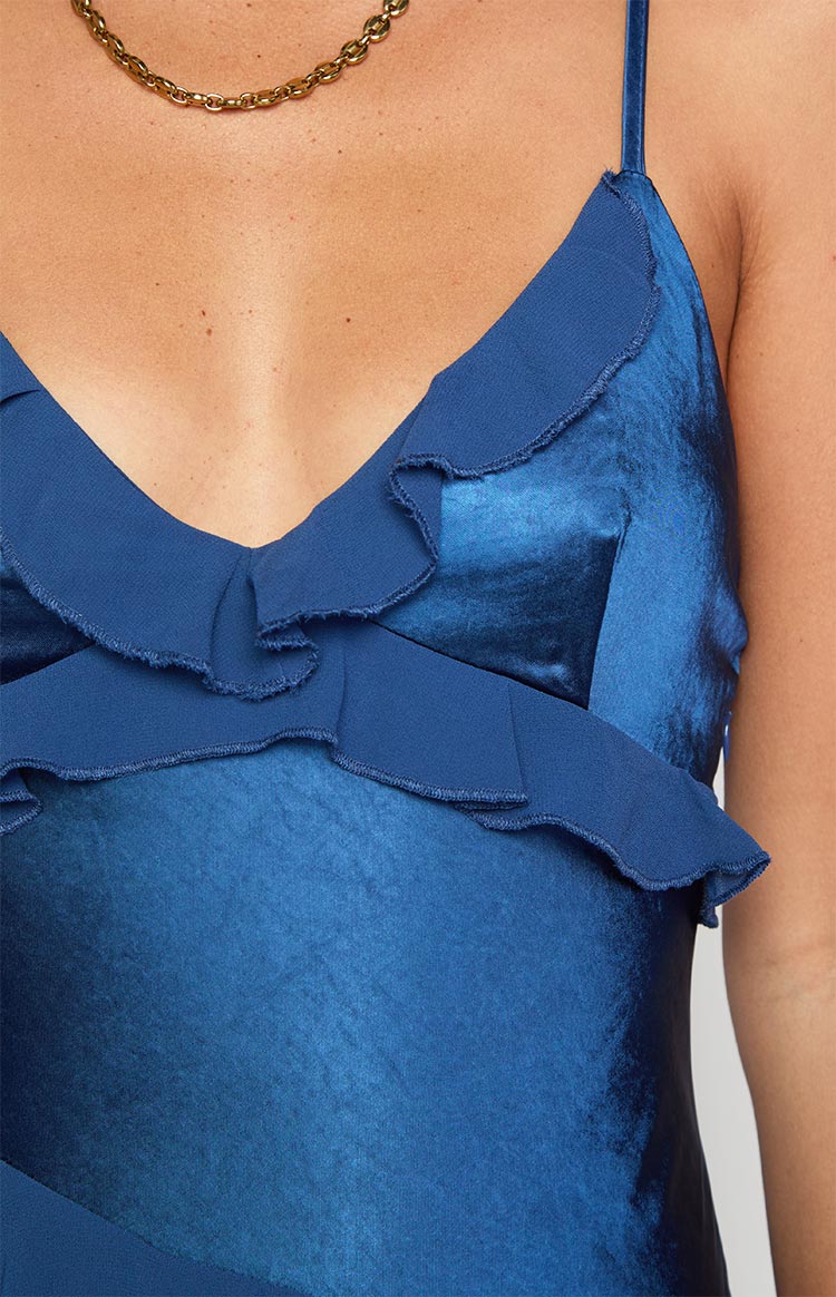 inara blue ruffle maxi dress Shop the Blue Inara Ruffle Maxi Dress Now!