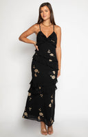Inara Navy Ruffle Maxi Dress | Beginning Boutique US Inara Navy Ruffle Maxi Dress | Beginning Boutique US
