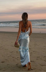 Inara Blue Ruffle Prom Dress