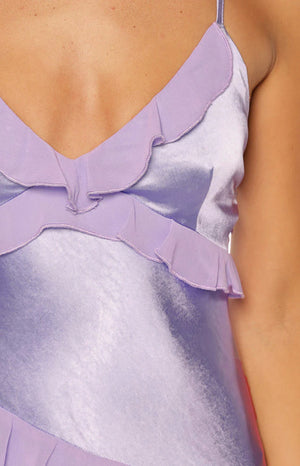 Inara Lilac Ruffle Maxi Dress