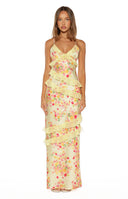 Inara Yellow Bloom Ruffle Maxi  - PRE ORDER