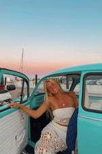 Indio White Crochet Maxi Skirt