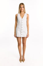 Isla White Wash Denim Mini Dress Image
