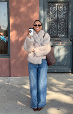 It Girl Sand Faux Fur Jacket Image
