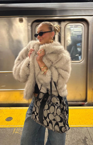 It Girl Sand Faux Fur Jacket - PRE ORDER