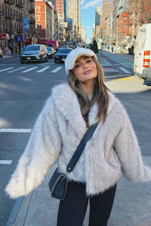 It Girl Sand Faux Fur Jacket