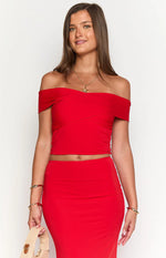 Jaya Red Crop Top