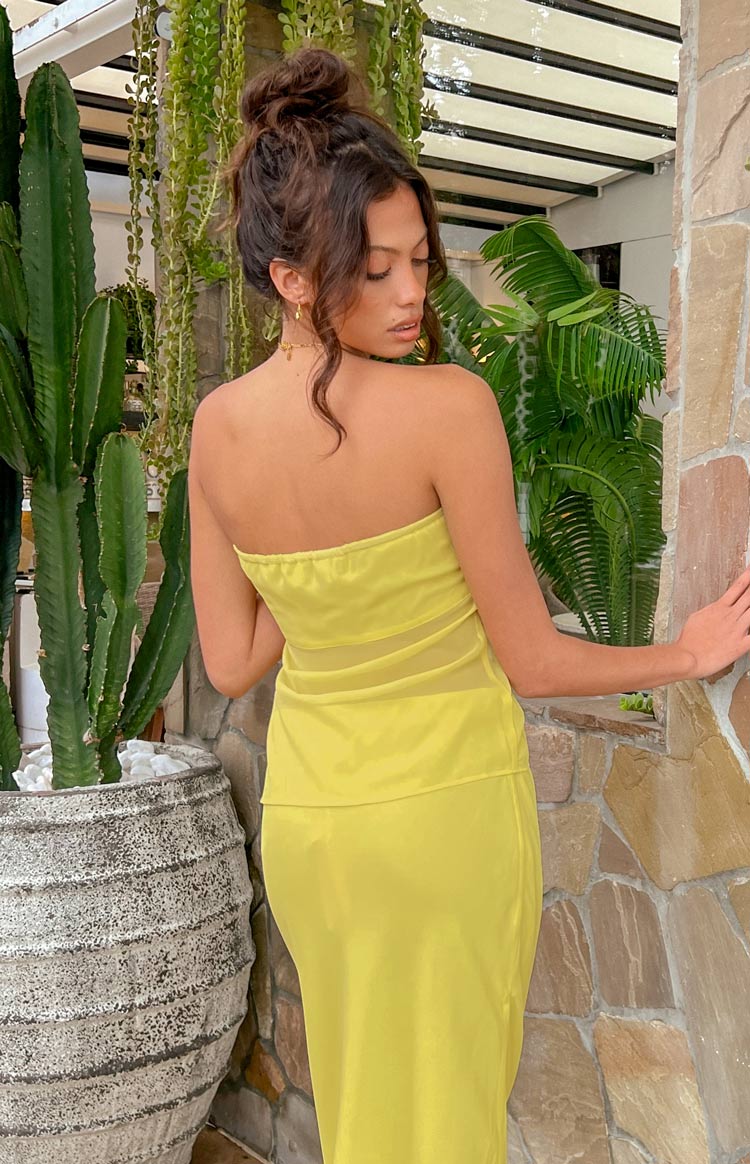 Jacqulin Yellow Strapless Top Image