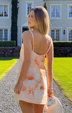 Jannie Orange Floral Mini Dress Image