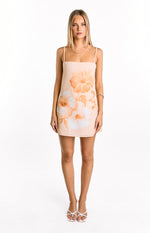 Jannie Orange Floral Mini Dress Image