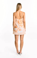 Jannie Orange Floral Mini Dress