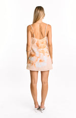 Jannie Orange Floral Mini Dress Image