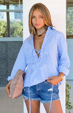Estelle Blue Mid Wash Mini Denim Shorts