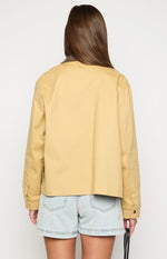 Jemma Cream Contrast Canvas Jacket Image