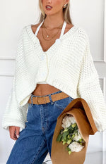 Jen White Knit Cardigan