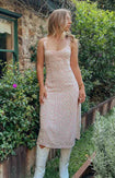 Jessie White Floral Midi Dress Image