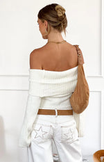 Joey Cream Off Shoulder Sweater