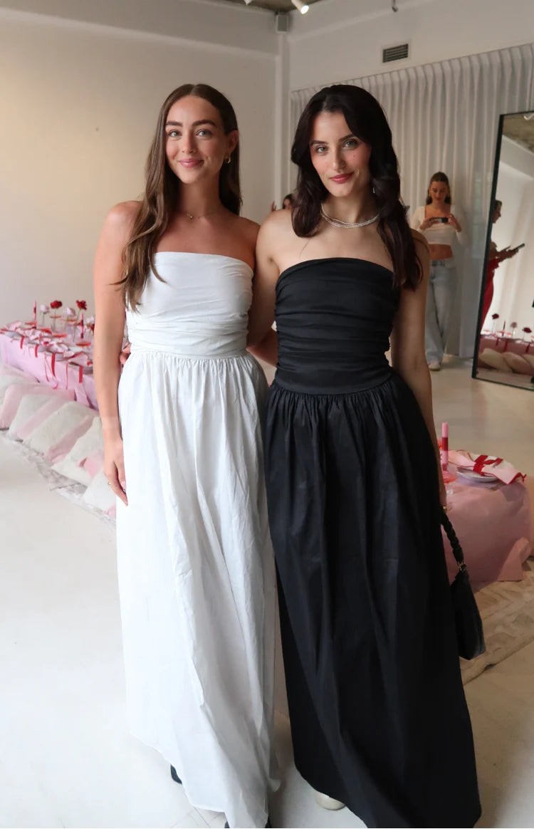Josianne White Strapless Maxi Dress - US 10 | Beginning Boutique exclusive Josianne White Strapless Maxi Dress - US 10 | Beginning Boutique exclusive