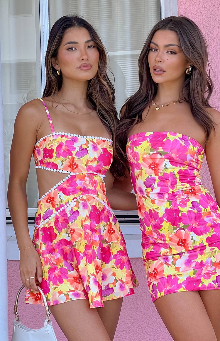 Josie Yellow Floral Pop Mini Dress - 12 Josie Yellow Floral Pop Mini Dress - 12