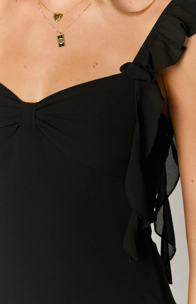 Joyce Black Chiffon Mini Dress | Beginning Boutique US Joyce Black Chiffon Mini Dress | Beginning Boutique US