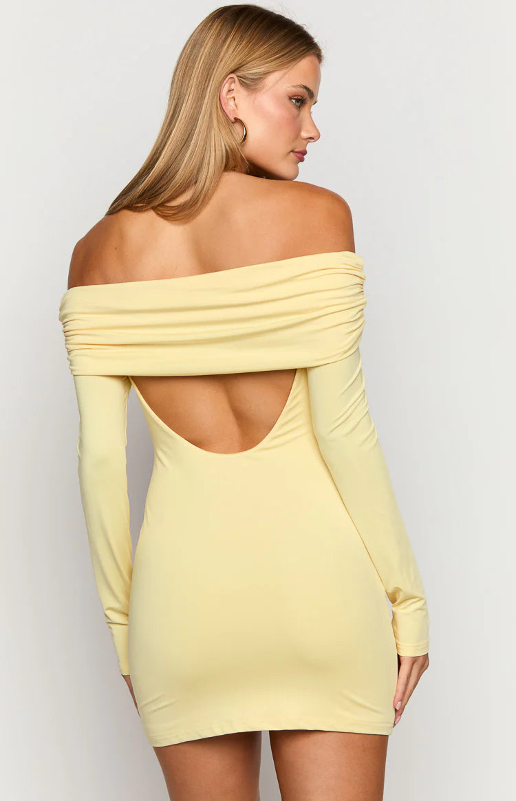 yellow long sleeve short dress Yellow Short Dress with Belt, Fit & Flare Dress with Pockets, Balloon Sleeves, Cotton, Customizable, Plus Size Dress, Petite, Tall etsw